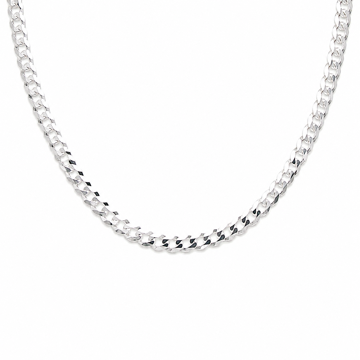 Sterling Silver Curb Chain 7mm for men in ireland